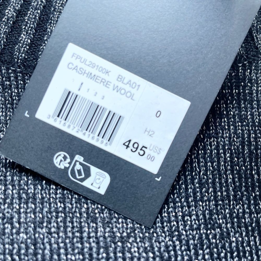 The Kooples button-shoulder metallic black turtleneck sweater NWT - Picture 9 of 12